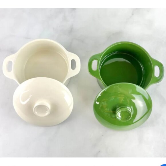 Brocc Your Body Mini Round Ceramic Cocotte Set NWT - Picture 7 of 7